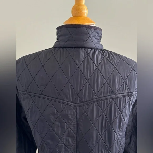 Barbour Cavalry Polarquilt Quilted Jacket Women's Black Size US 8 - Picture 6 of 11
